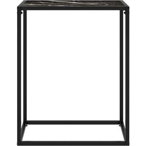 Maison Chic konzolna miza - miza ob steni črna 60x35x75 cm kaljeno steklo, (21786477) Cene