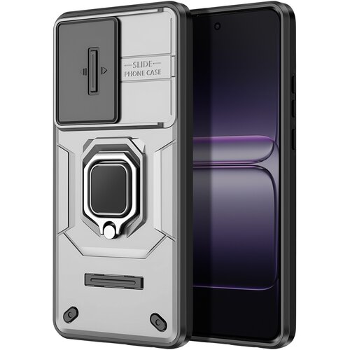 AVIZAR Ovitek za OnePlus Nord CE5 z obročkom in drsnim pokrovom za kamero, Siva, (5000190059) Cene