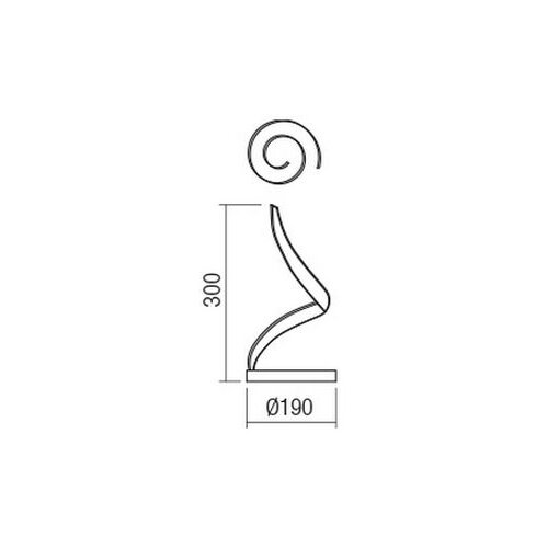  Redo 01-1815 - LED stona lampa TORSION LED/11W/230V bela Slike