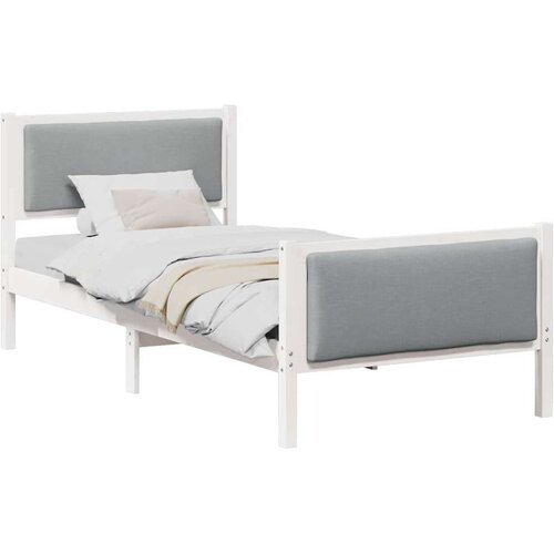  Okvir za krevet Svijetlo siva 100 x 200 cm tkanina Slike