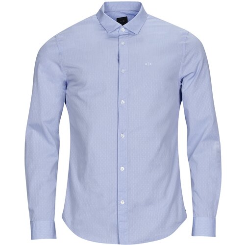 Armani Exchange Srajce z dolgimi rokavi 3RZC36 Modra Slike