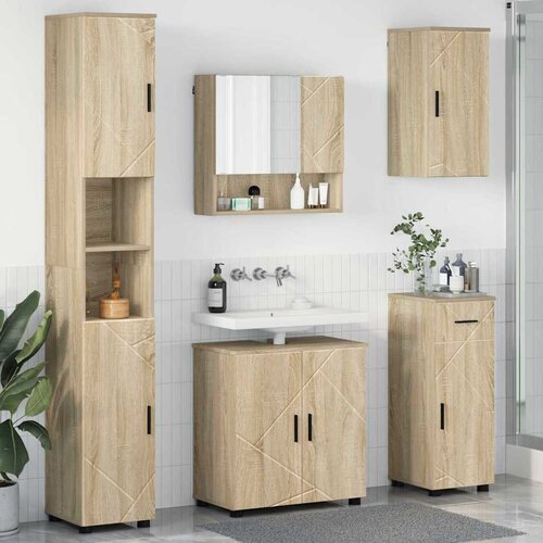 vidaXL Set namještaja za kupaonicu 5 pcs sonoma hrast 61 x 35 x 64 cm Cene