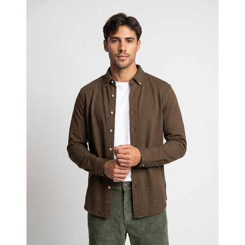 Polo Ralph Lauren Srajce z dolgimi rokavi CHEMISE AJUSTEE COL BOUTONNE EN POLO FEATHERWEIGHT Kostanjeva Slike