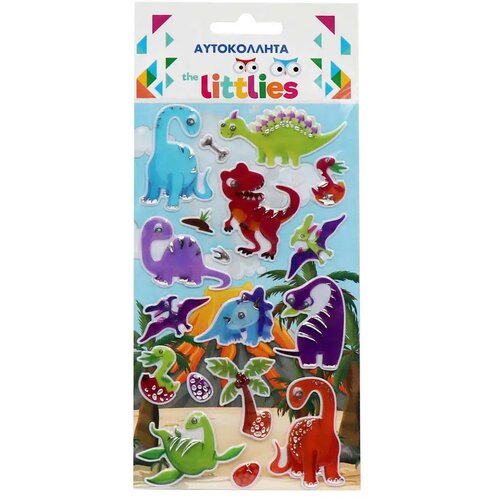 Luna The Littlies: Dinos uzorak 3D pufasti naljepnica set 10x22cm veličine Cijene