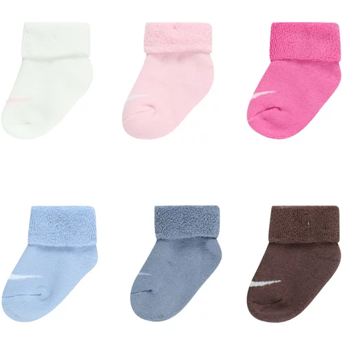 Nike Sportswear Čarape svijetloplava / smeđa / roza / bijela