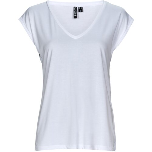 Pieces Majice brez rokavov PCKAMALA TEE Bela Slike