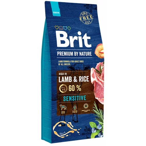 Brit Premium By Nature Sensitive janjetina i riža, 15 kg