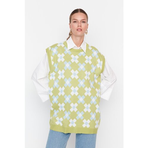 Trendyol Sweater - Green - Relaxed fit Slike