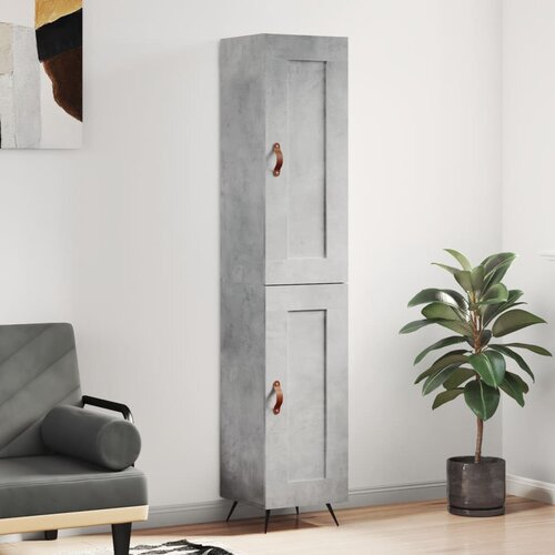 vidaXL Visoka komoda siva betona 34 5x34x180 cm od konstruiranog drva Cene