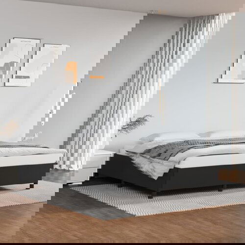 The Living Store Posteljni okvir črn 180x200 cm umetno usnje - Posteljni Okvir, (21525790) Slike