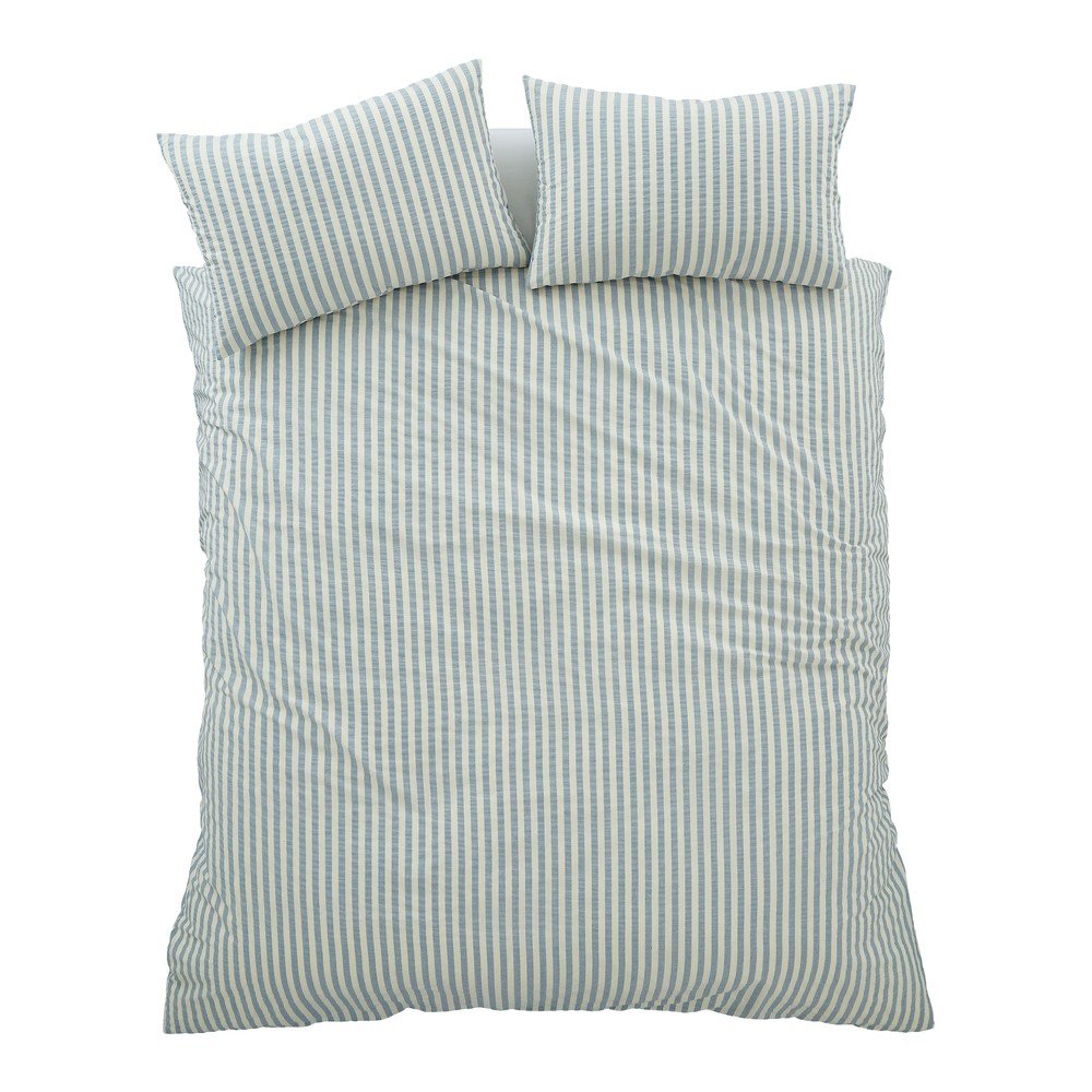 Pineapple Elephant Plava posteljina za krevet za jednu osobu 135x200 cm Cotton Rich Woven Stripe &ndash; Cijene