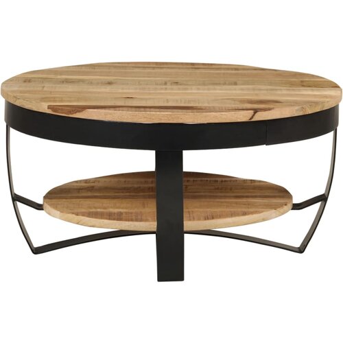 Maison Chic Klubska mizica - kavna mizica - Nizka mizica trden neobdelan mangov les 65x32 cm, (21752404) Slike