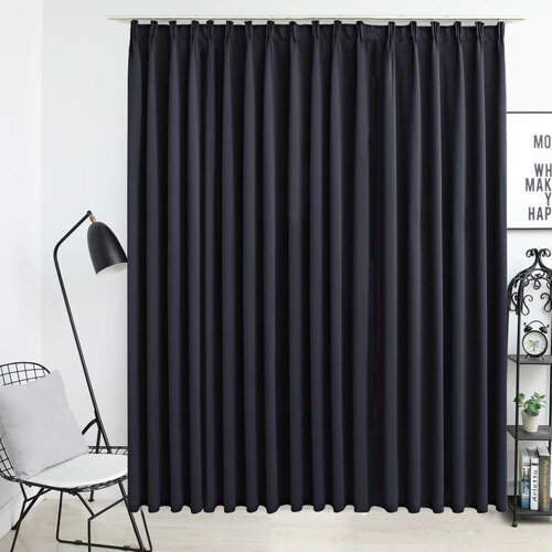 vidaXL Zavjesa za zamračivanje s kukama crna 290 x 245 cm Cijene