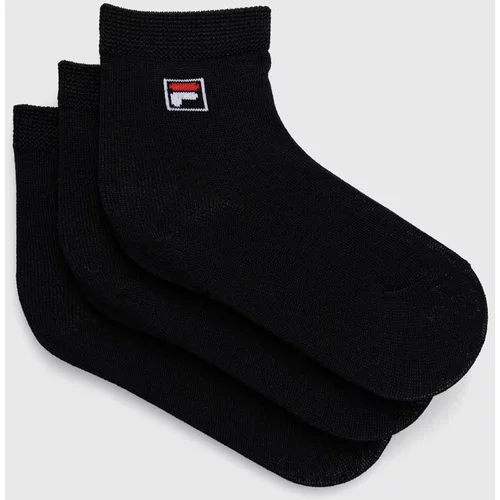 Fila Otroške nogavice 3-pack črna barva