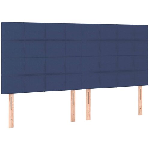  Krevet s oprugama i madracem plavi 160x200 cm od tkanine Slike
