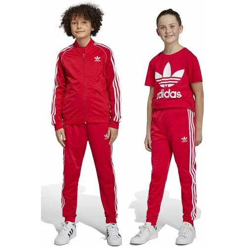 Adidas Otroški spodnji del trenirke rdeča barva