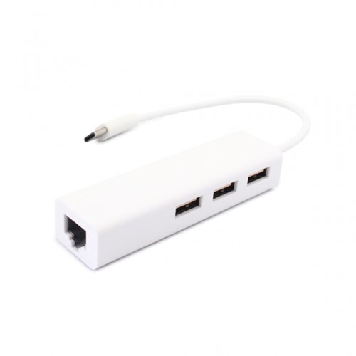  JWD-T4 Adapter Tip C na 3 USB 2.0 + RJ45 (100Mb), Sivi Cene