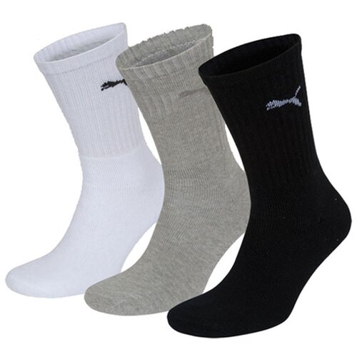 Puma Sportske čarape, 3 para, Crne, sive i bele Cene