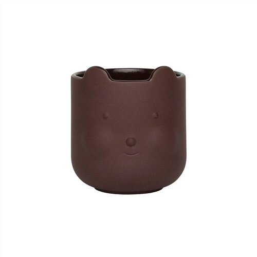 OYOY Mini Ručno rađena ukrasna tegla za cvijeće od terakote &amp;oslash; 9 cm Bear &amp;ndash; Slike