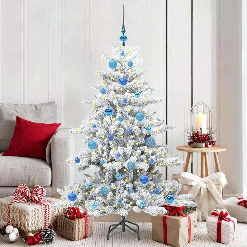 vidaXL Umjetno božićno drvce s nogom with LEDs s stalakom 150cm PVC Cene