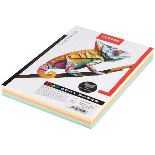 Optima Fotokopirni papir u boji A4, pastelne boje (mije&scaron;ano), 250 listova Cijene