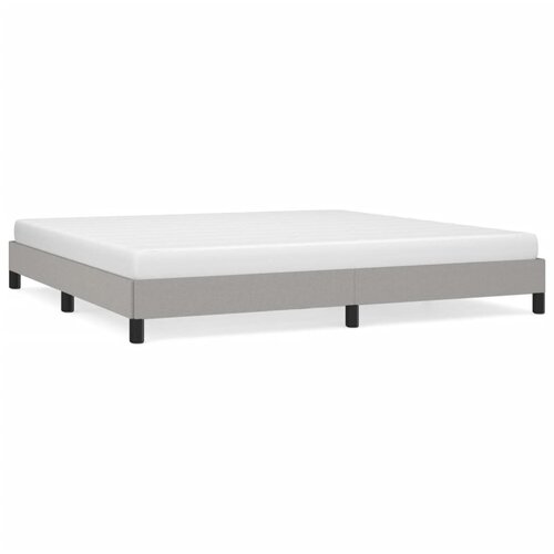  Okvir za krevet bez madraca svjetlosivi 200 x 200 cm od tkanine Slike