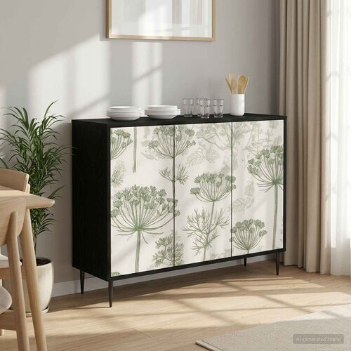  Kreveta GOTHA Crni hrast 102 x 33 x 76 cm Konstruirano drvo Cijene