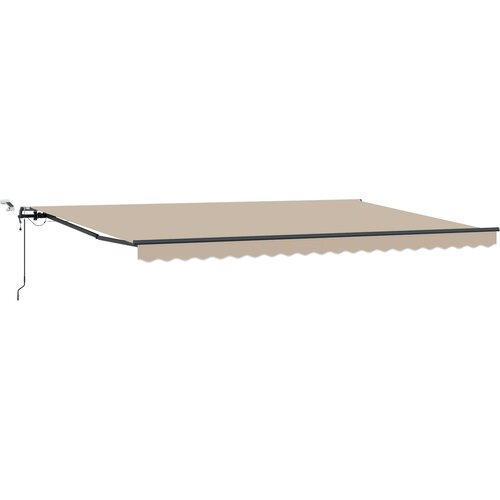 vidaXL automatska uvlačiva tenda s LED-om bež 500x350 cm, tenda zamjenske tkanine za okvir 5x3.5 m bež Cijene