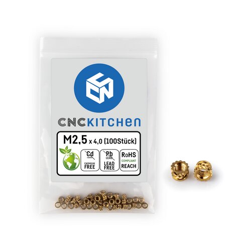 CNC Kitchen Umetak s navojem M2,5 standard Slike