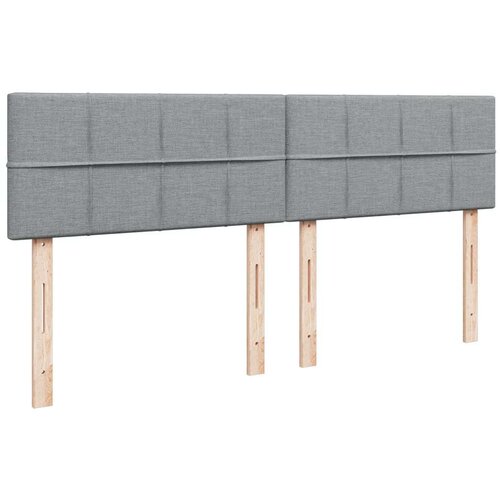 vidaXL Box spring postelja z vzmetnico svetlo siva 180x200 cm blago Cene