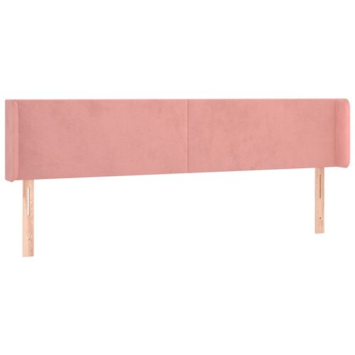 VidaXL Vzglavje z u&amp;scaron;esi roza 183x16x78/88 cm žamet, (20952940) Slike