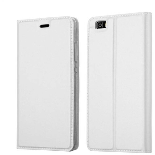 Cadorabo Ohi&scaron;je, združljivo z Huawei P8 LITE 2015 v klasično srebrno - Za&scaron;čitni ovitek z magnetnim zapiranjem, stoječo funkcijo in režo za kartice, (20551886) Cene