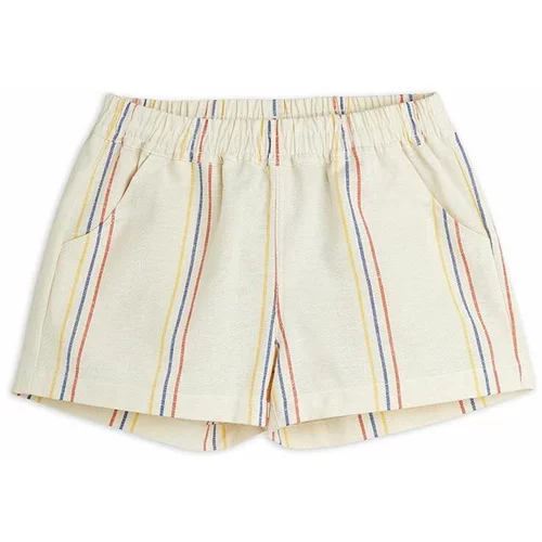 Mini Rodini Dječje kratke hlače s dodatkom lana boja: bijela, s uzorkom
