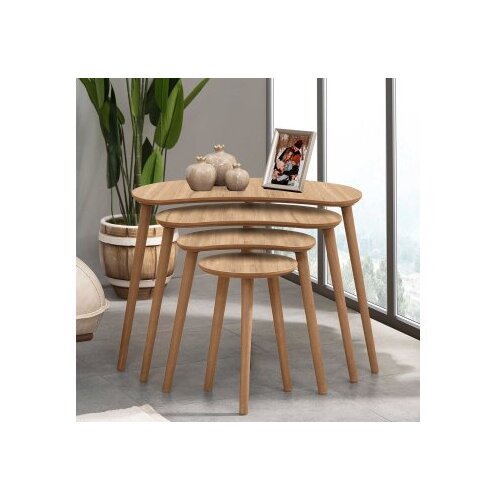 Hanah home Set stolova od 4 dela Moon Hrast Cene