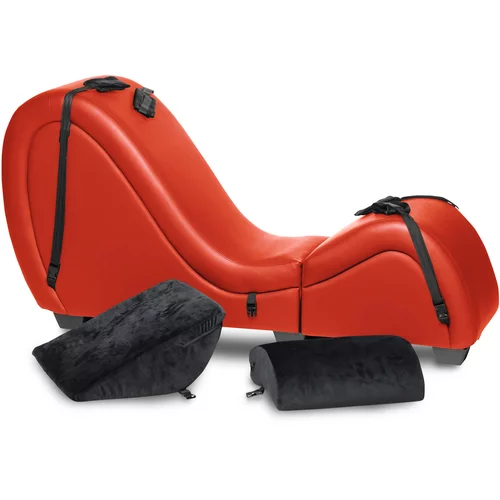 Master Series Kinky Sex Chaise with Love Pillows Red