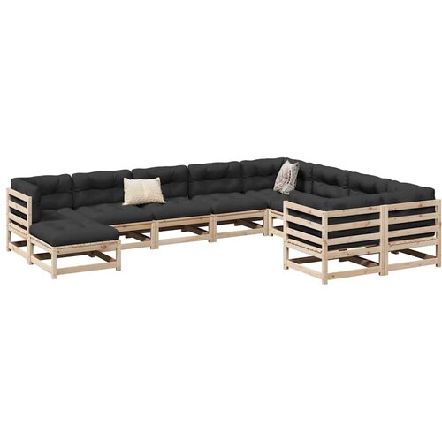  10-dijelni set vrtnih sofa od masivne borovine Cijene