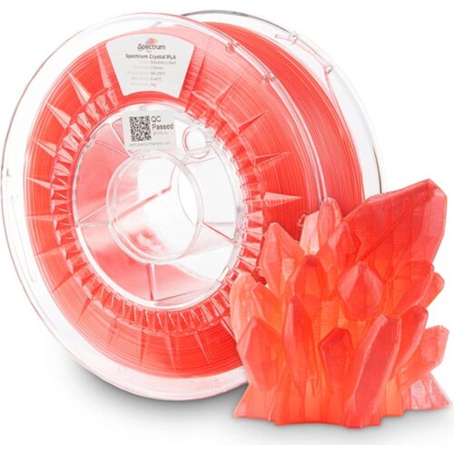 Spectrum PLA Crystal Raspberry Red, 1.75 mm / 1000 g Cene