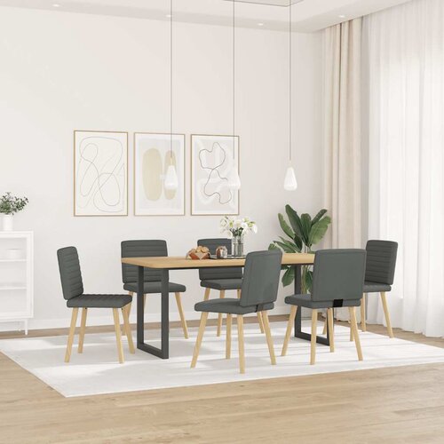 Maison Chic Jedilni stoli - Vzorci stoli 6 kosov temno sivo blago A1378, (22031523) Slike