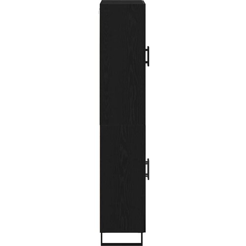  Highboard 2 pcs Crni hrast 69,5 x 34 x 180 cm Slike