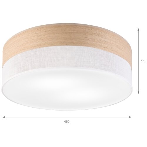  plafonsko svetlo sirja wood 2xE27/15W/230V prečnik 45 cm bela/hrast Slike