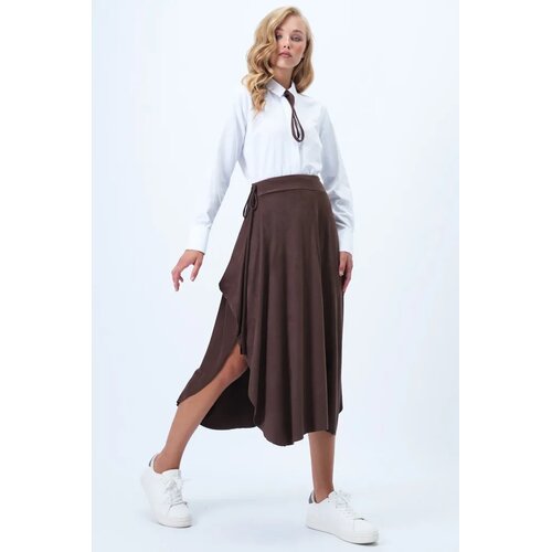 Trend Alacati Stili Ženska suknja Alc-X14426, Braon Cene