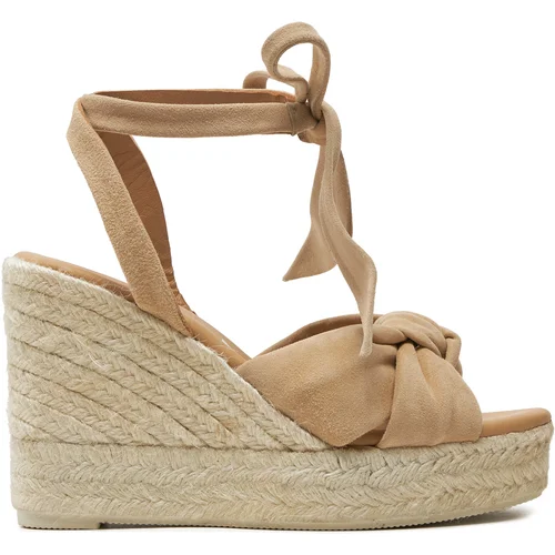 Manebi Espadrile Hamptons Wedge Espadrilles With Knot M 1.1 WS Bež