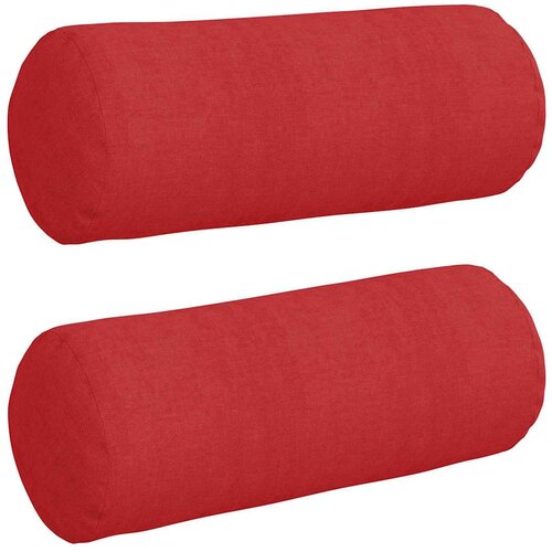 VidaXL valjkasti jastučići 2 pcs crvena &amp;Oslash; 15 x 40 cm tkanina Slike