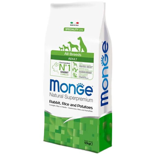 Monge hrana za odrasle pse svih rasa sa zečetinom, pirinčem i krompirom (2,5kg i 12kg) 12kg Slike
