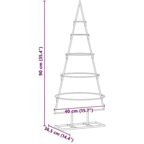 VidaXL Metalna božićna jelka Zlatno 90 cm Čelik s pra&amp;scaron;kastim premazom Slike