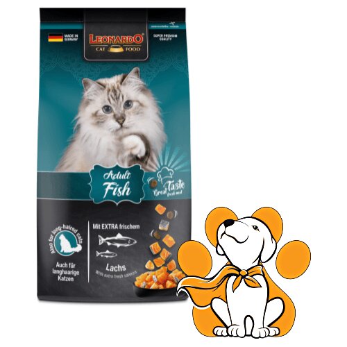 Leonardo Cat Adult Fish 1.8kg, Granule Za Odrasle Mačke Sa Ribom Za Sjaj Dlake Cene