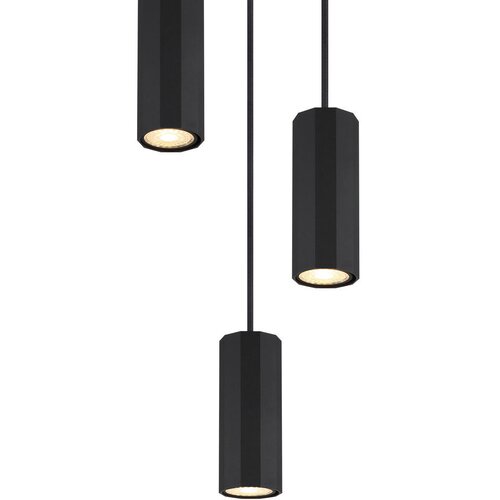 Globo 57918-3HB - Luster na sajli JAMES 3xGU10/25W/230V crna Slike