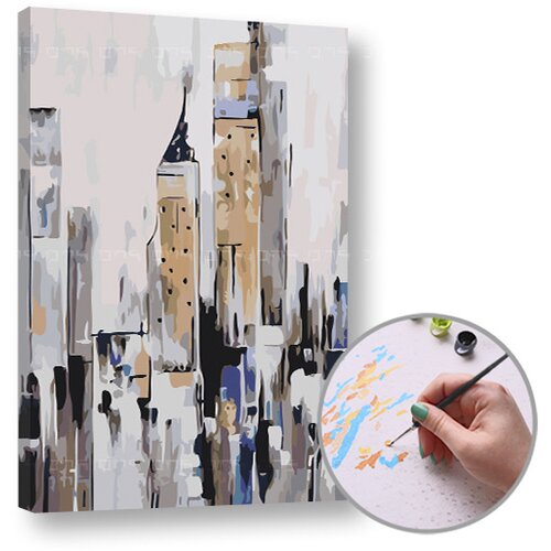 Artmie paint bi numbers kit - apstraktni grad Cene