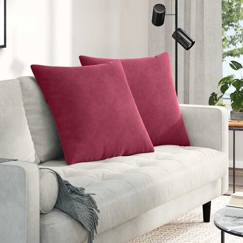  Jastučići za sofu 2 pcs Vinska crvena 80 x 80 cm Cene