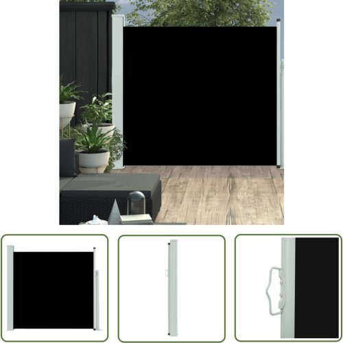  The Living Store Zložljiva stranska tenda za teraso 170x300 cm črna - Stranska Tenda, (21742461) Slike